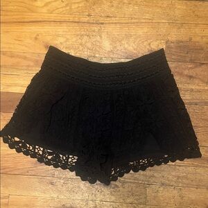 Topshop | Black Lace Shorts